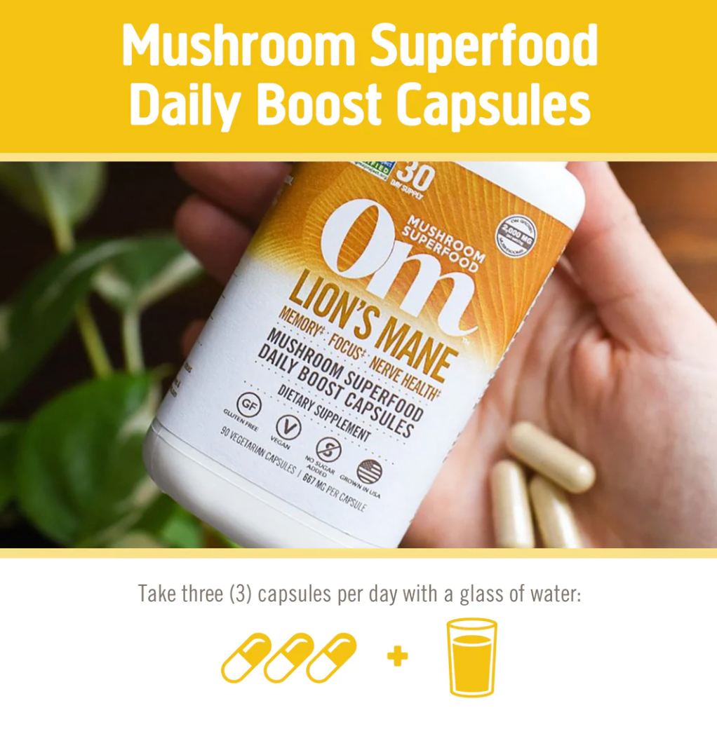 Om Mushroom Lion's Mane Capsules 2