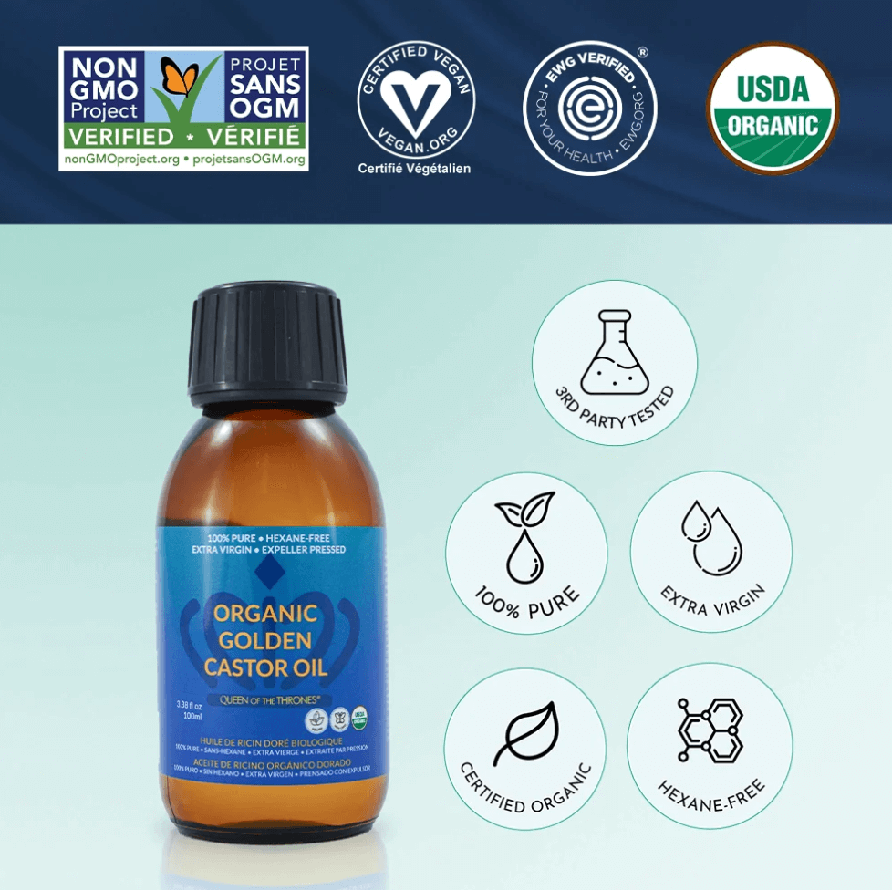 Image of organic non gmo golden castor oil