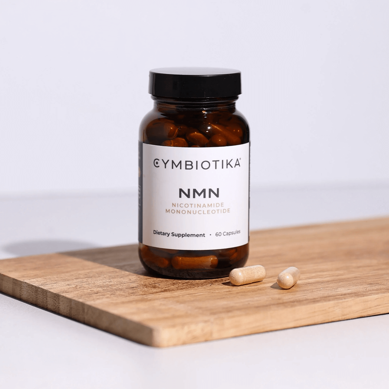 Cymbiotika NMN capules glass bottle