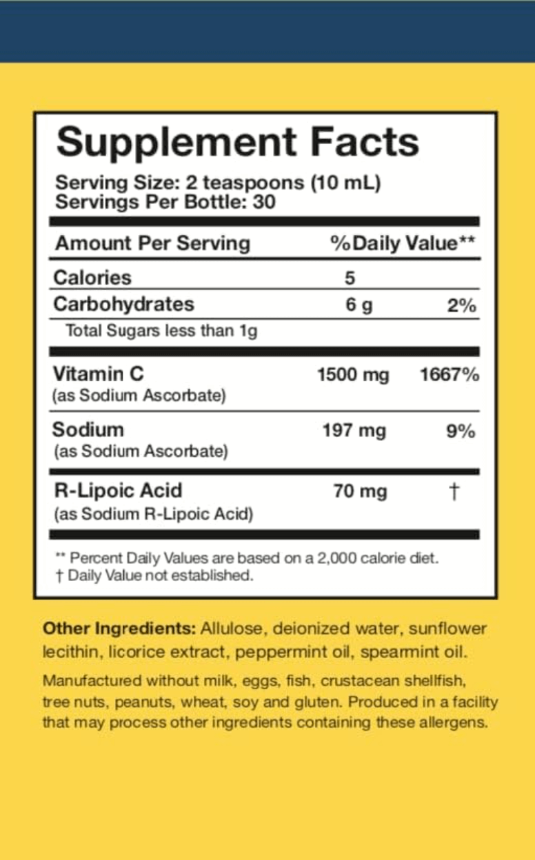 Researched Nutritionals C-RLAâ„¢ Liposomal Vitamin C Liquid 4
