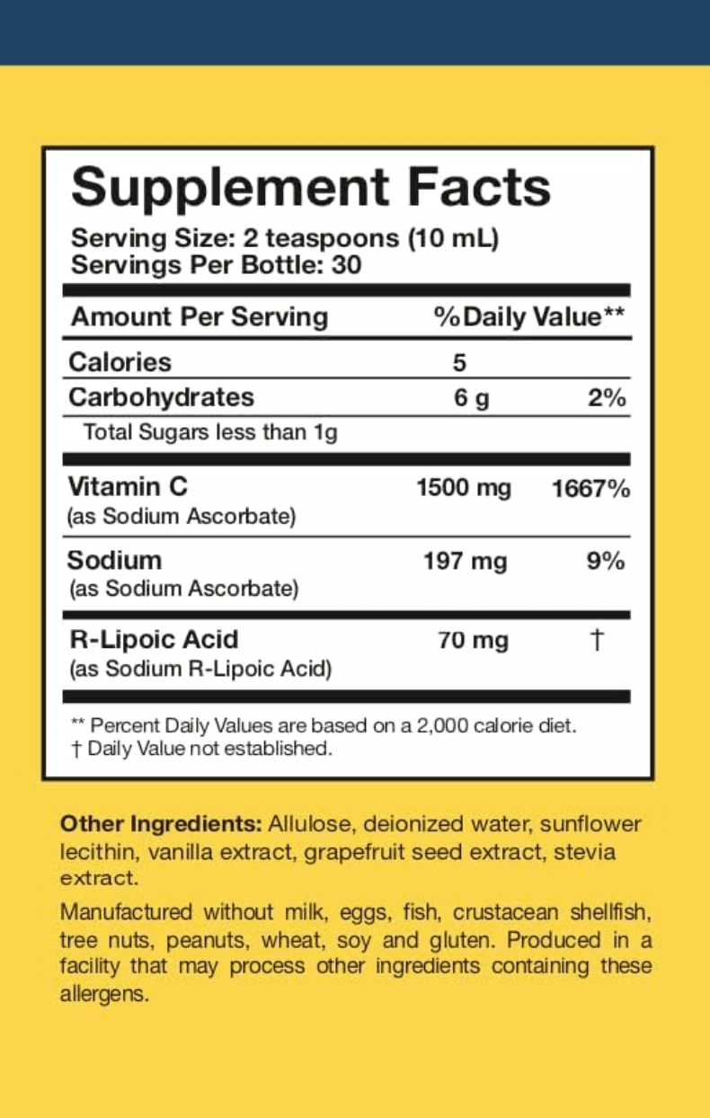 Researched Nutritionals C-RLA VItamin C Liquid