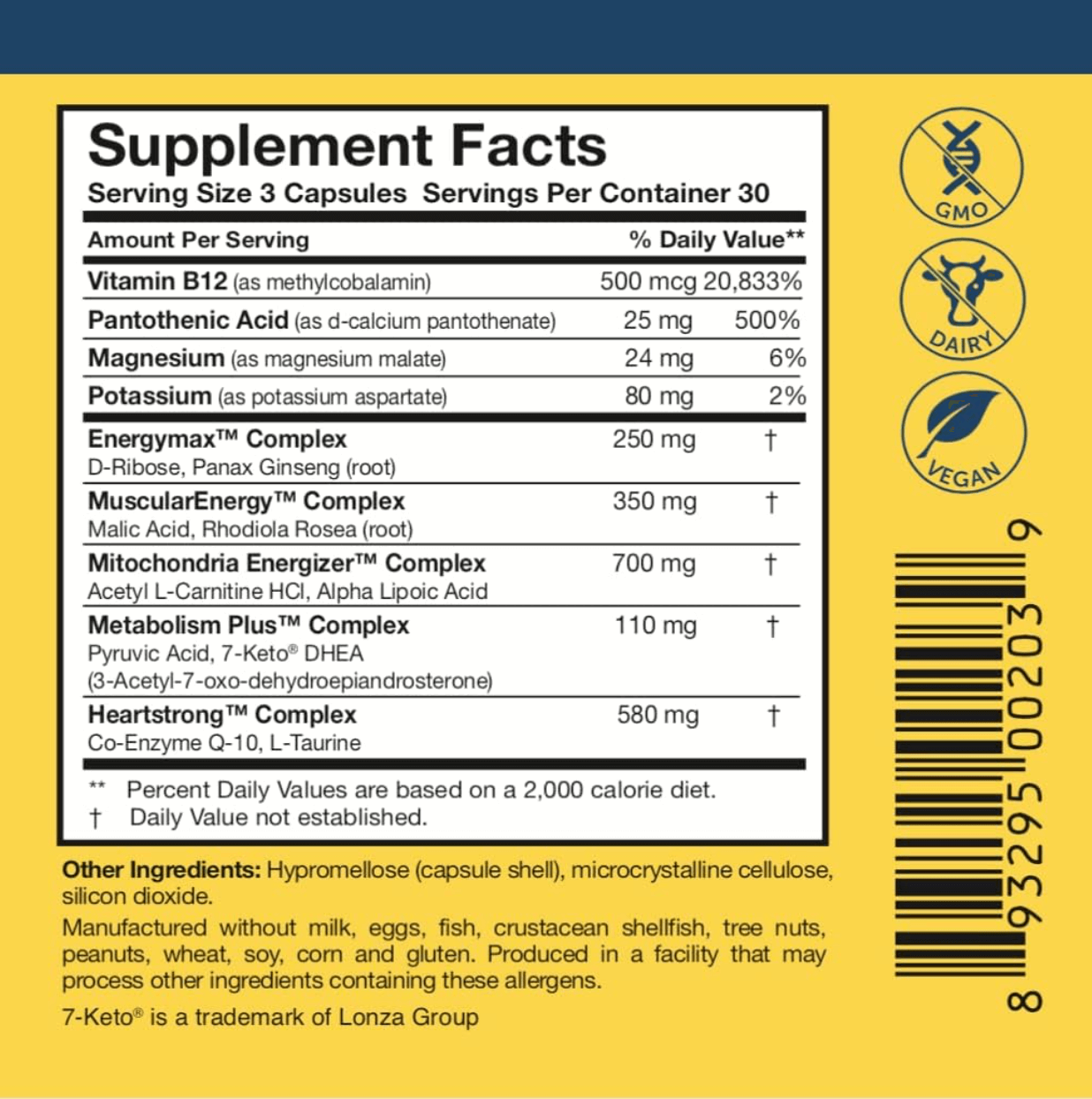 Researched Nutritionals Energy Multi-Plex Capsules