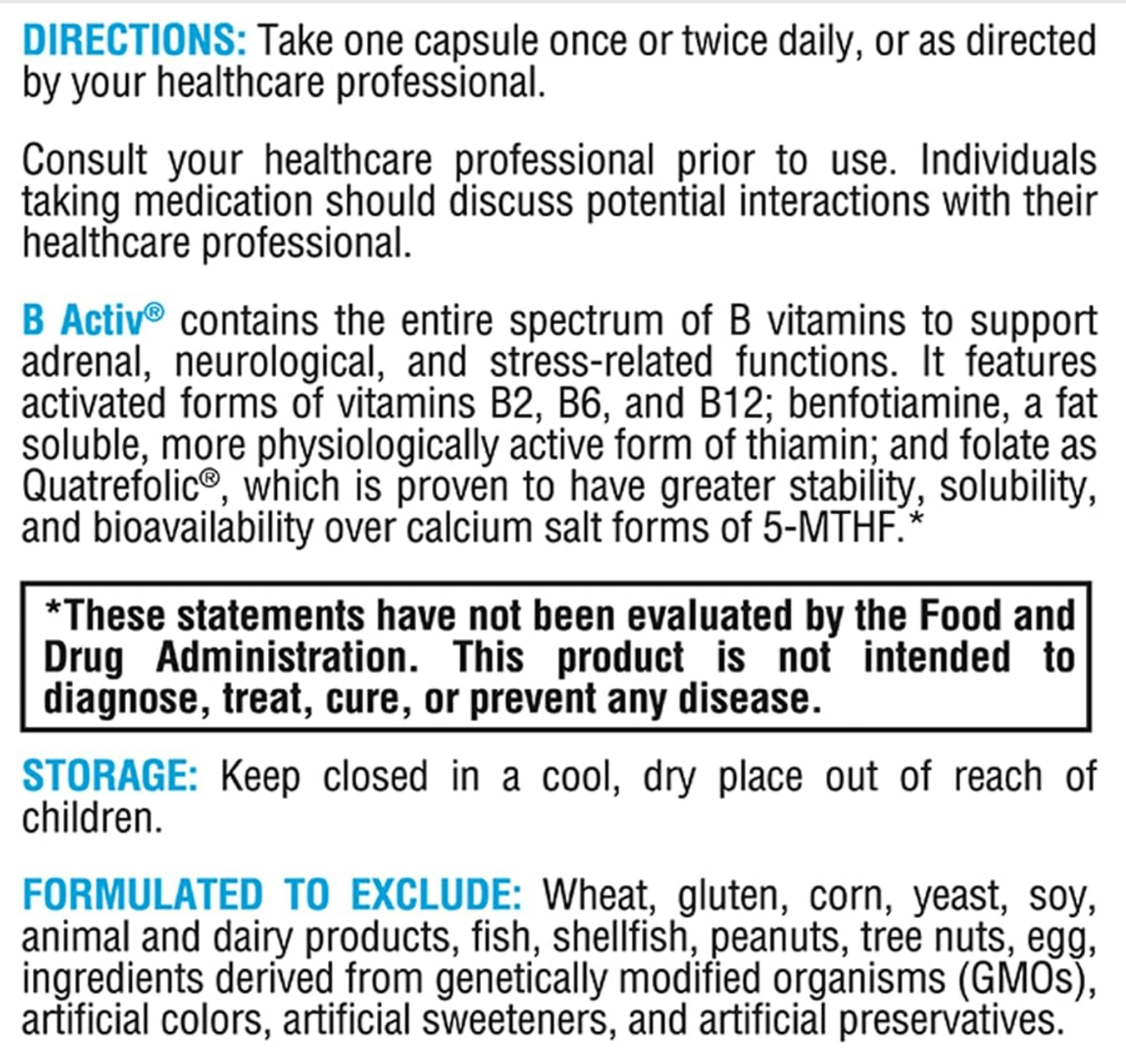 Xymogen B Activ Capsules
