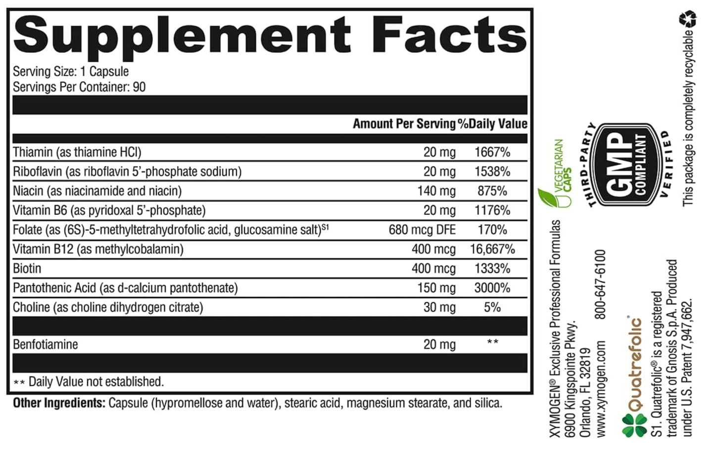 Xymogen B Activ Capsules