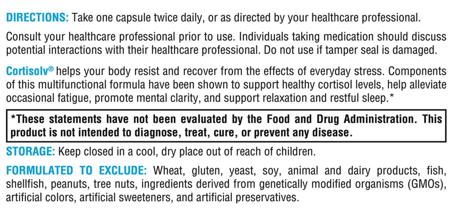 Xymogen Cortisolv Capsules