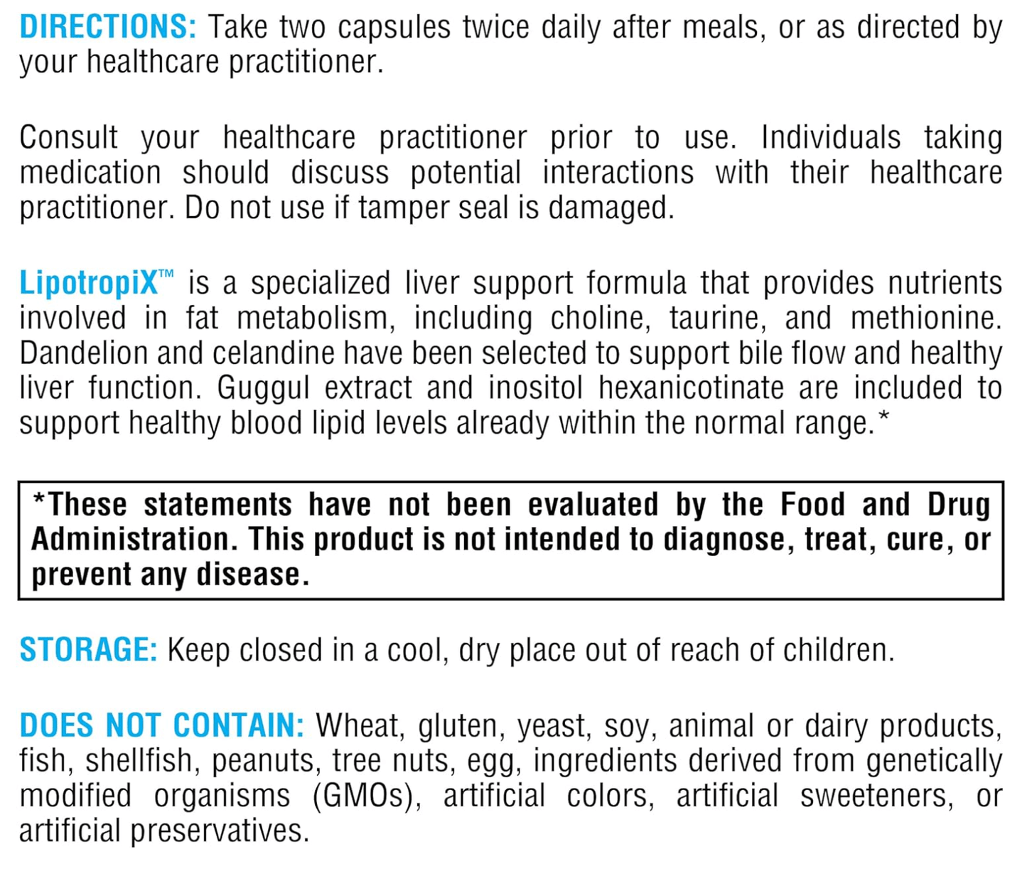 Xymogen Lipotropix Capsules