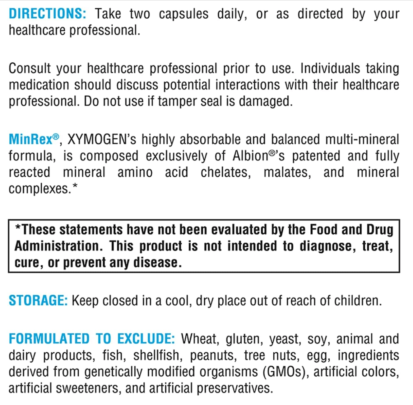 Xymogen MinRex Capsules