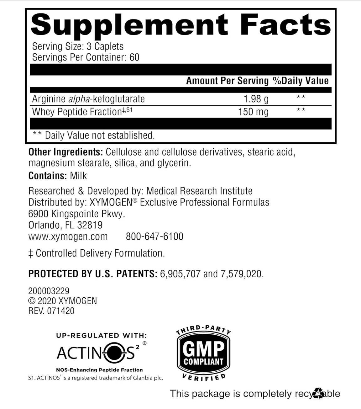 Xymogen NO Max ER Capsules