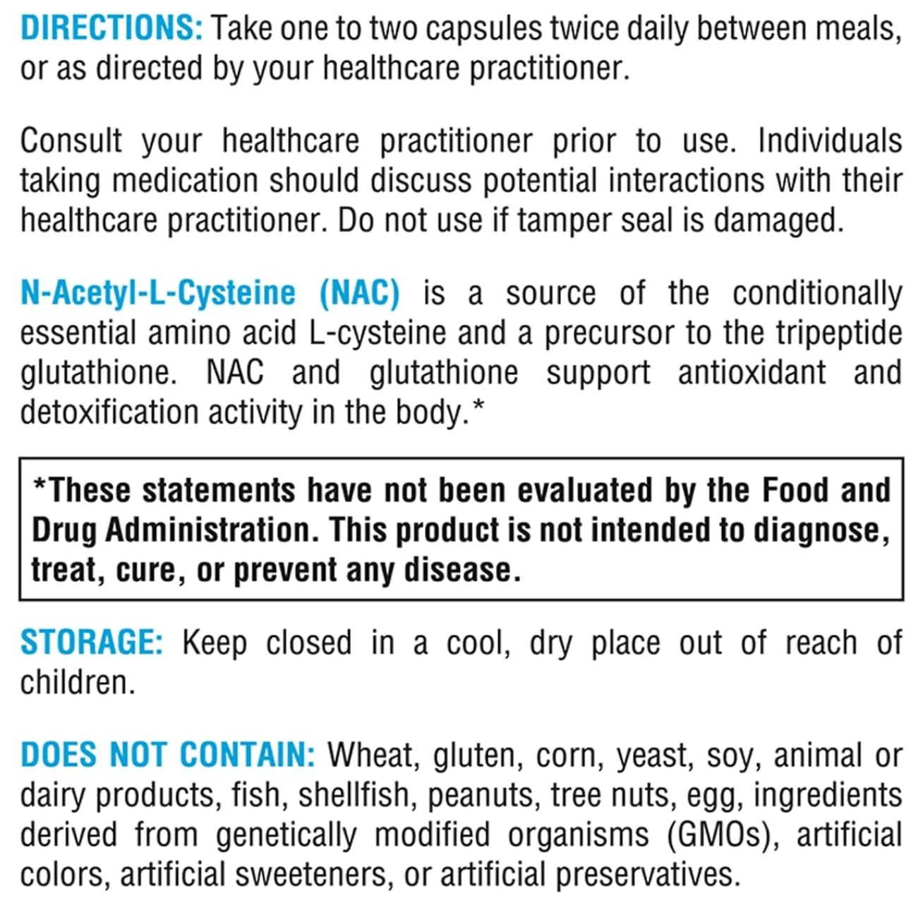 Xymogen NAC Capsules