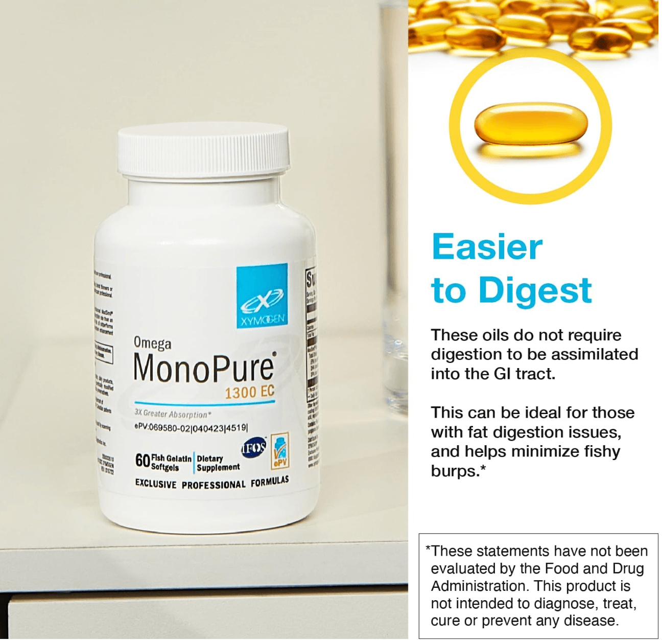 Xymogen Omega Monopure 1300 ec softgels
