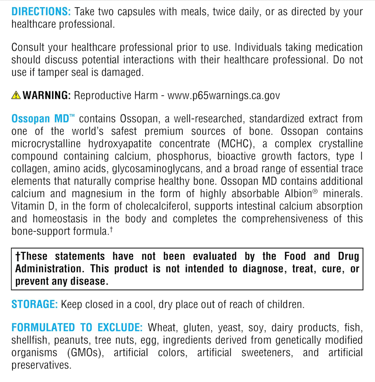 Xymogen Ossopan MD Capsules