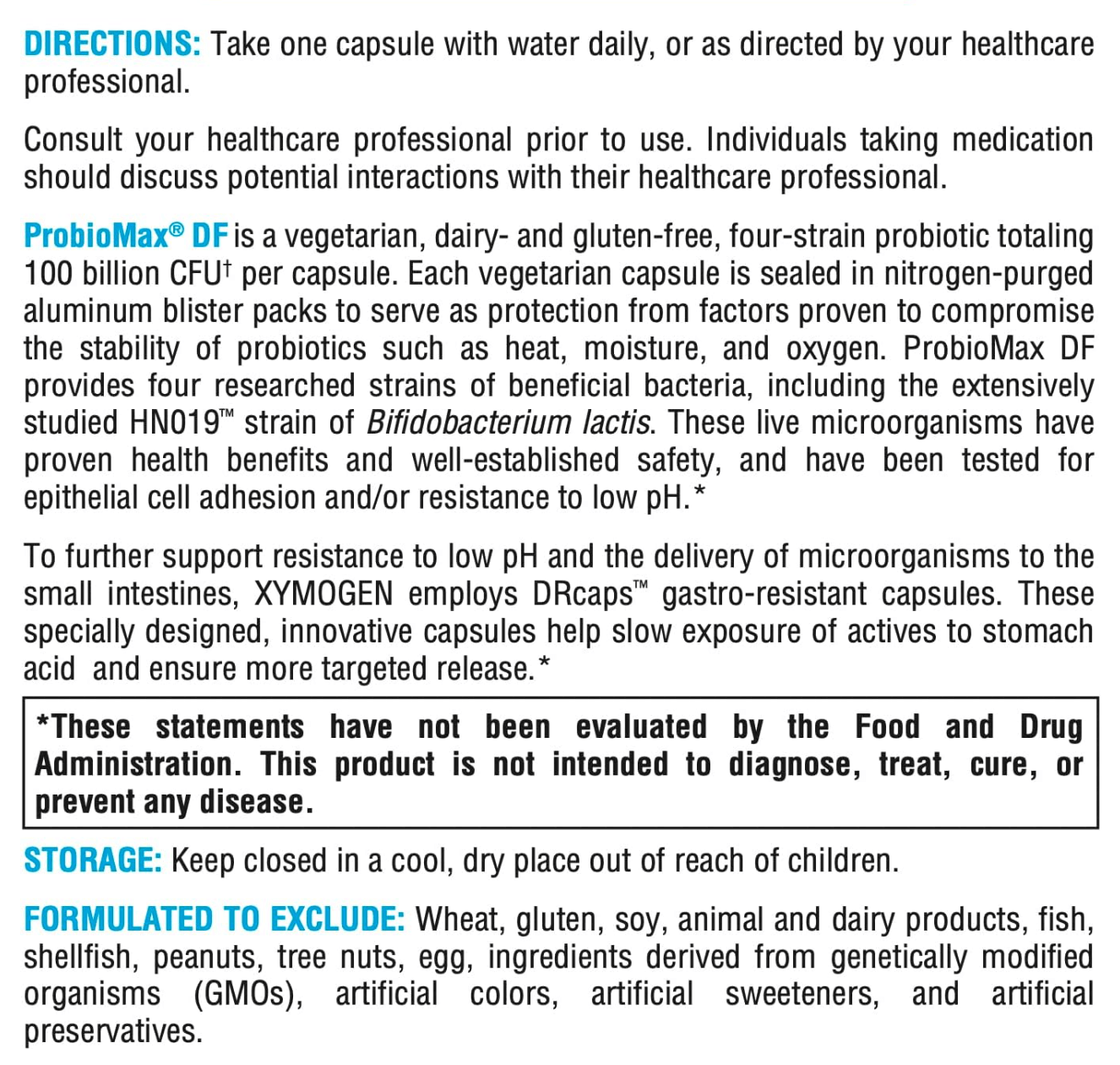Xymogen ProbioMax DF Capsules