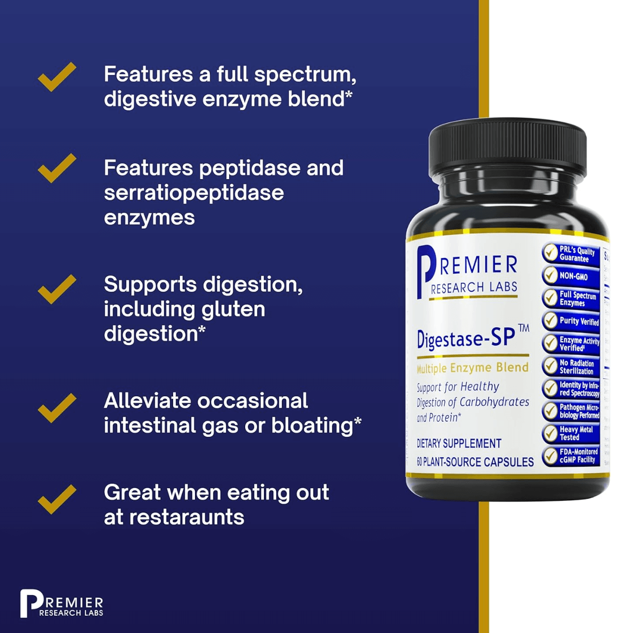 Premier Research Labs Digestase-SP Capsules