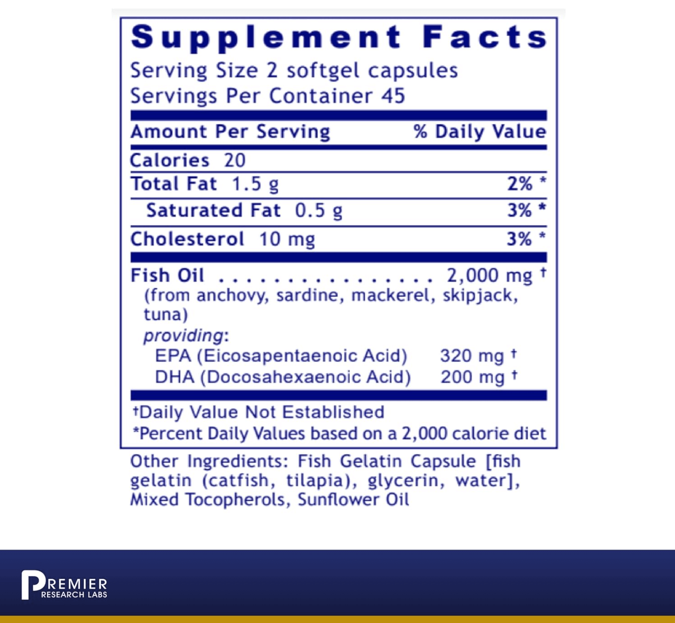 Premier Research Labs EPA/DHA Marine Softgels