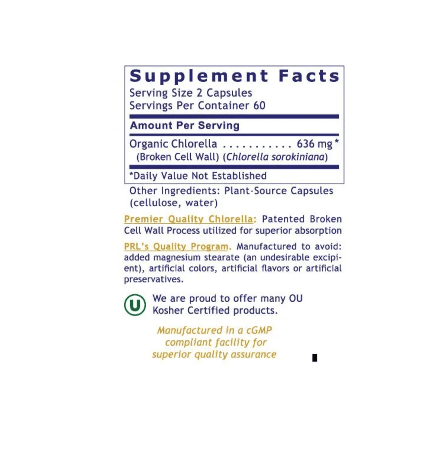 Premier Research Labs Medi-Chlorella-FX Capsules