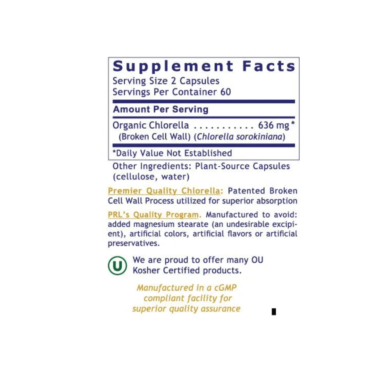 Premier Research Labs Medi-Chlorella-FX Capsules