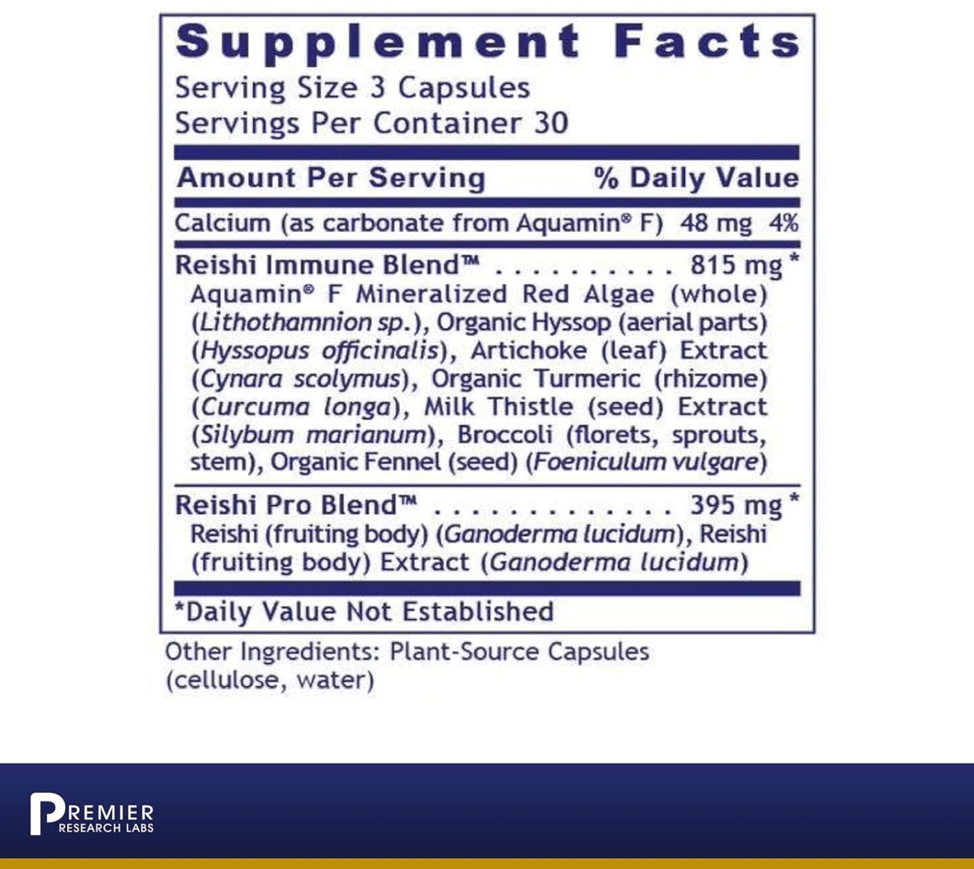 Premier Research Labs Reishi Immune Capsules