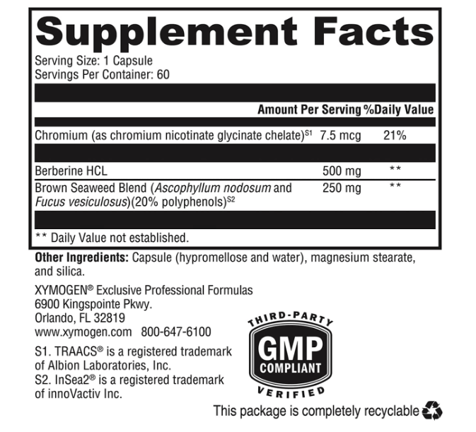 Xymogen Berberine with InSea2 Capsules 2