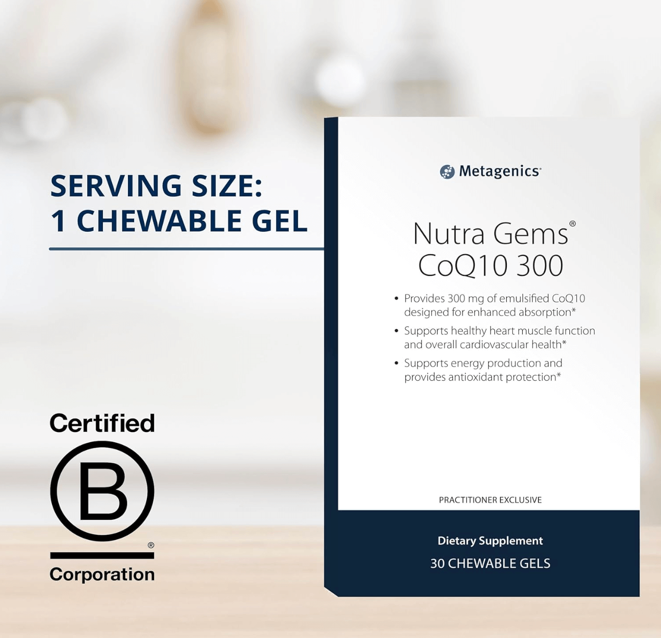 Metagenics Nurtagems Coq10 300 Chewable Gels