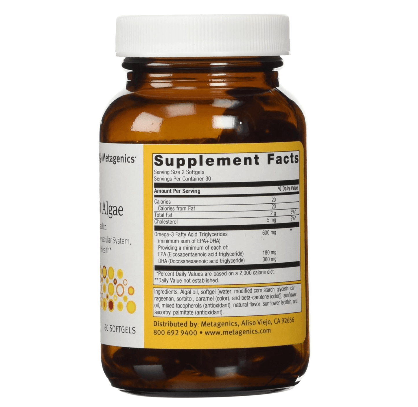 Metagenics OmegaGenics EPA-DHA 300 Algae Softgels