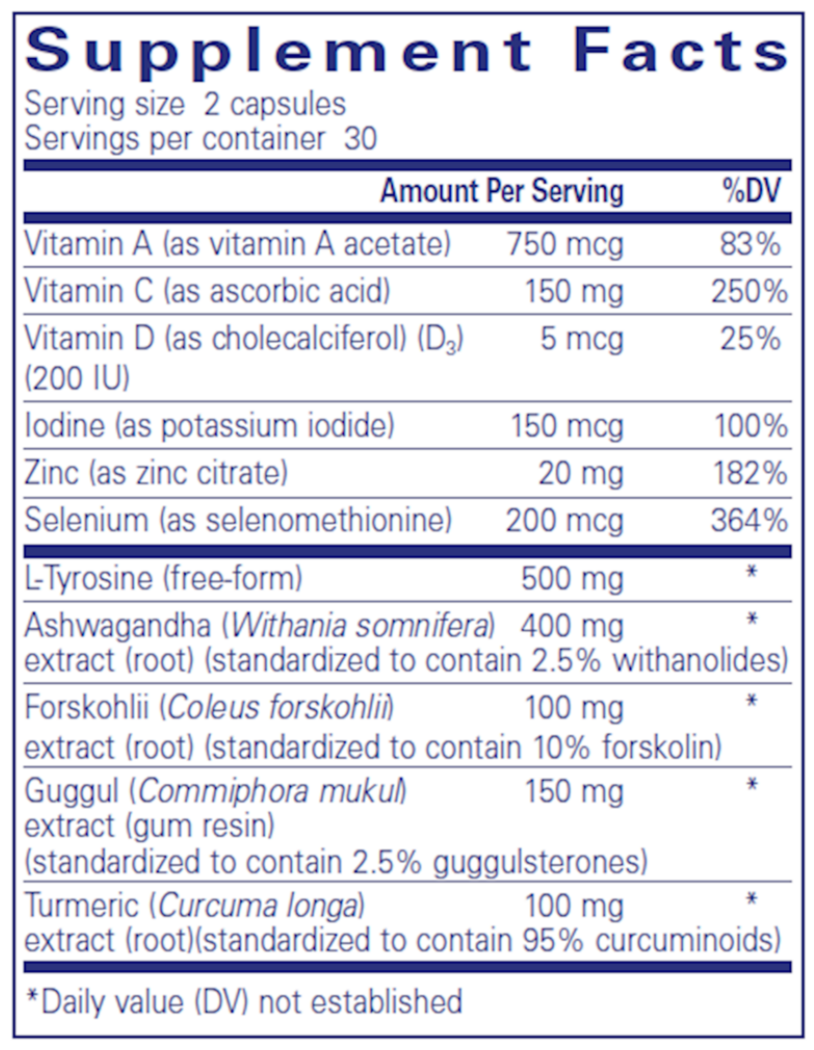 Pure Encapsulations Thyroid Support Complex - 60 capsules