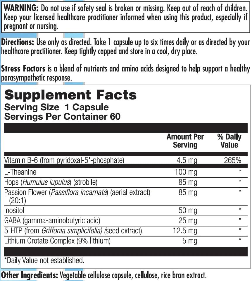 Nutra Biogenesis Stress Factors Capsules 2