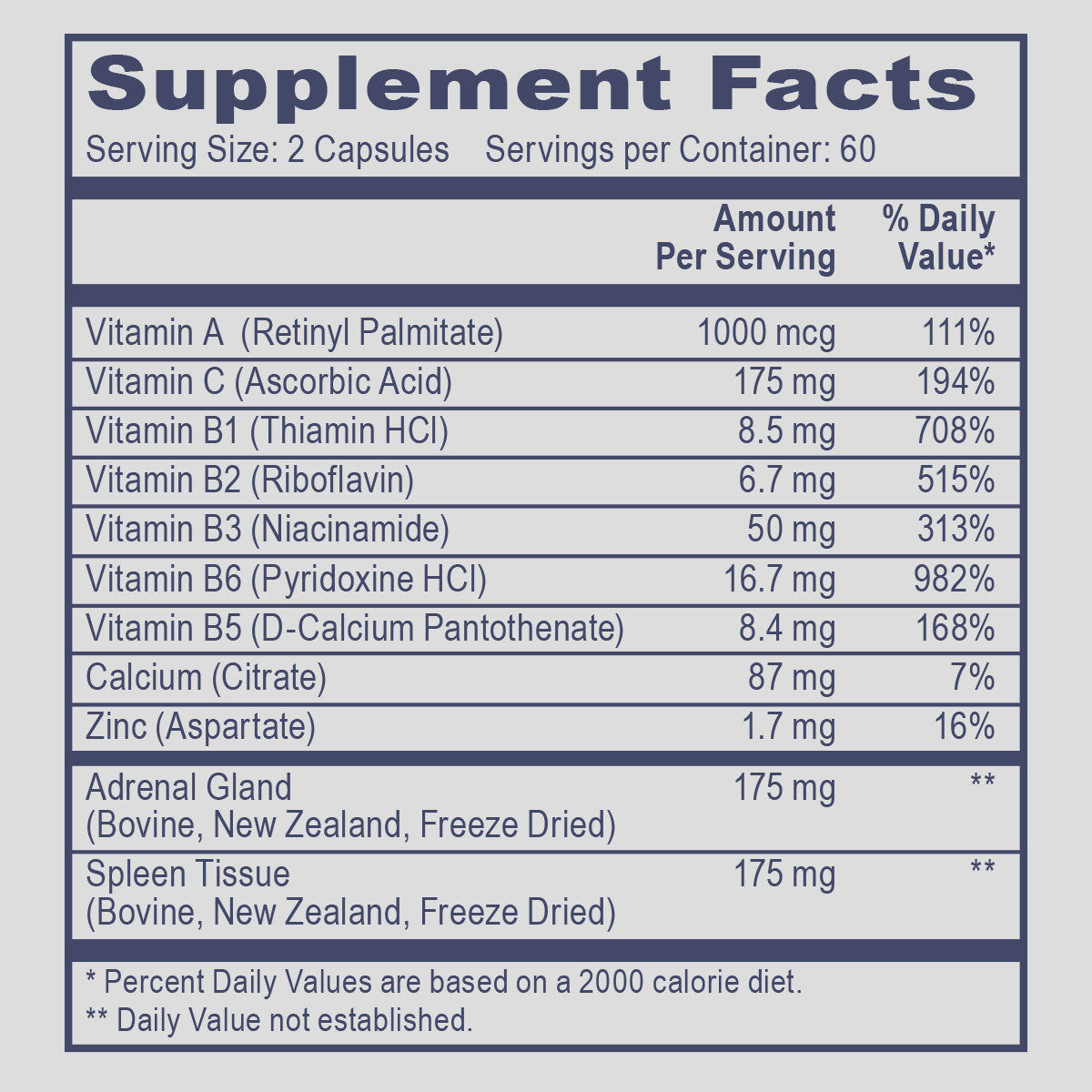 Professional Health Products Adrenal Complex Capsules 2