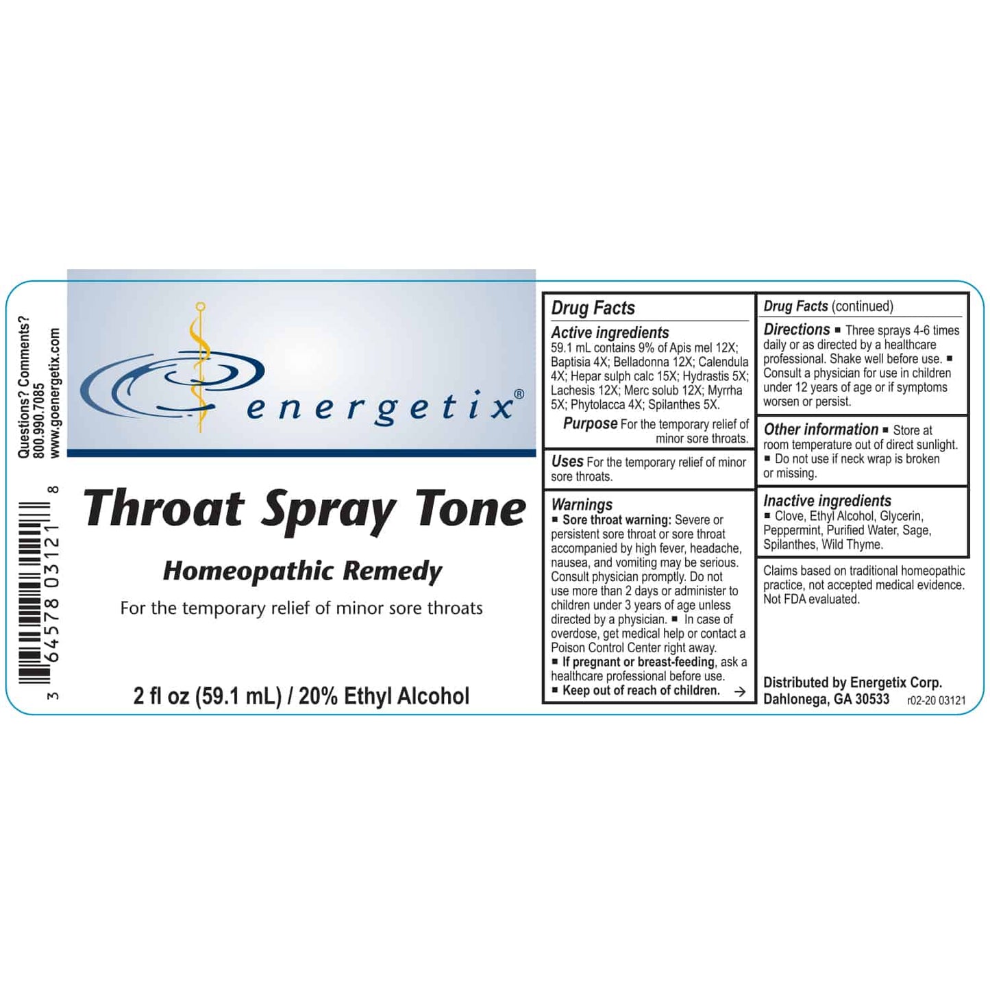 Energetix Throat Spray Tone 2