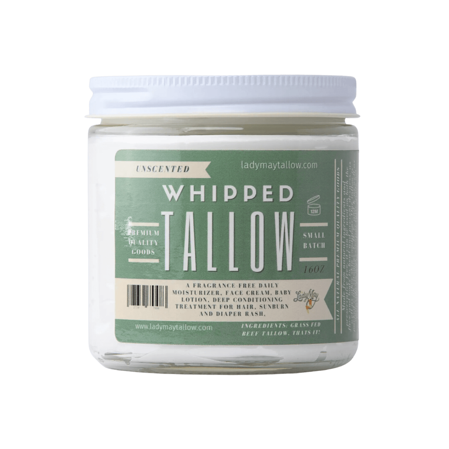 LadyMay Unscented Whipped Tallow