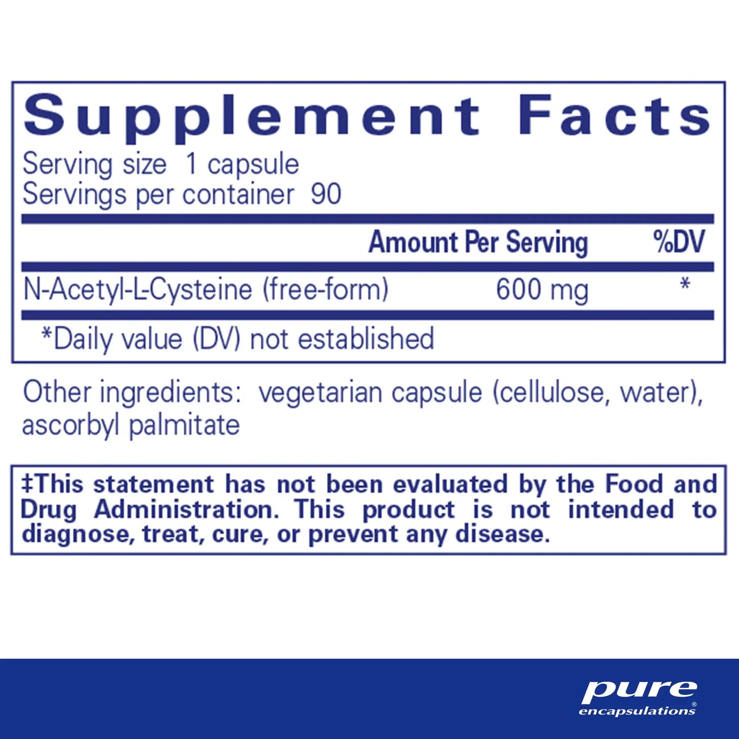 Pure Encapsulations N-Acetyl-Cysteine (NAC) 600 Capsules 4