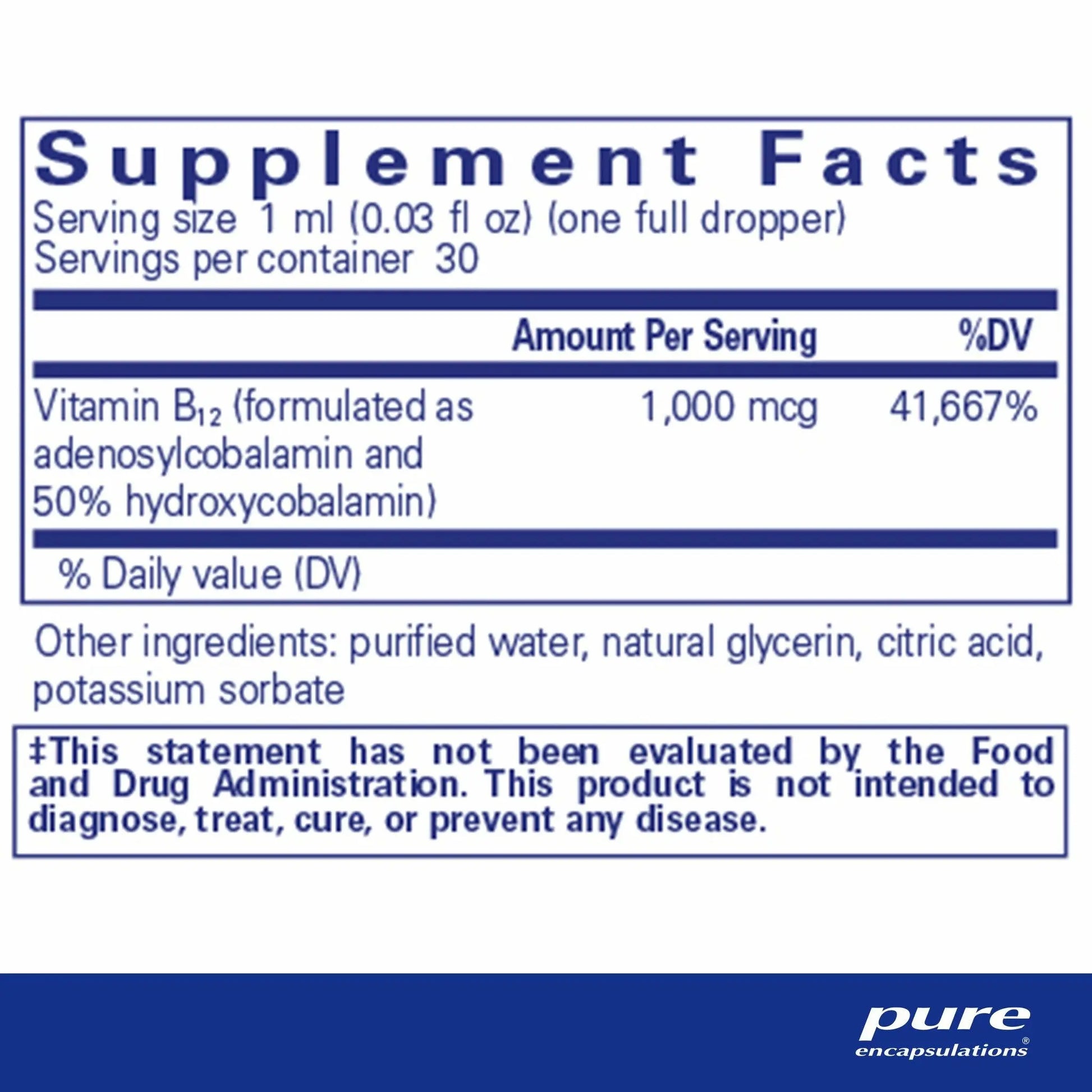 Pure Encapsulations Adenosyl/Hydroxy B12 Liquid