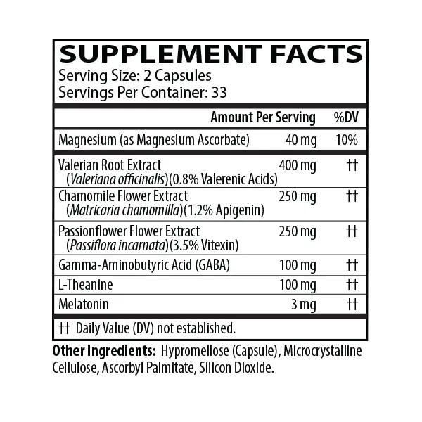 NBX Wellness Nighttime Calming Complex Capsules 2