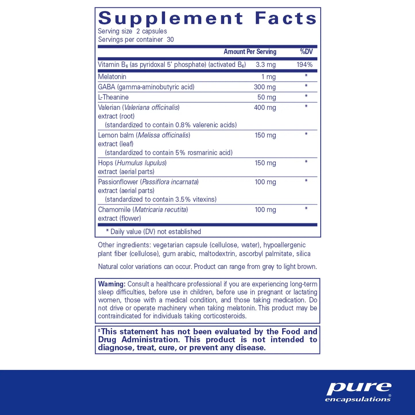 Pure Encapsulations Best-Rest Formula Capsules