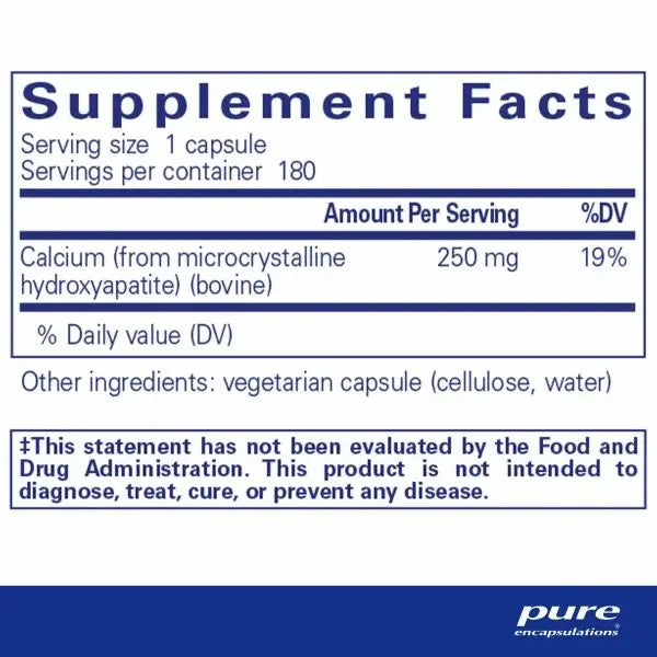 Pure Encapsulations Calcium (MCHA) With Magnesium Capsules 3