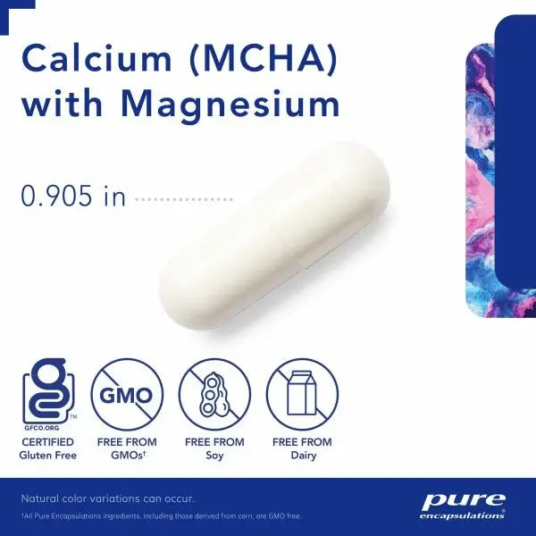 Pure Encapsulations Calcium (MCHA) With Magnesium Capsules 2