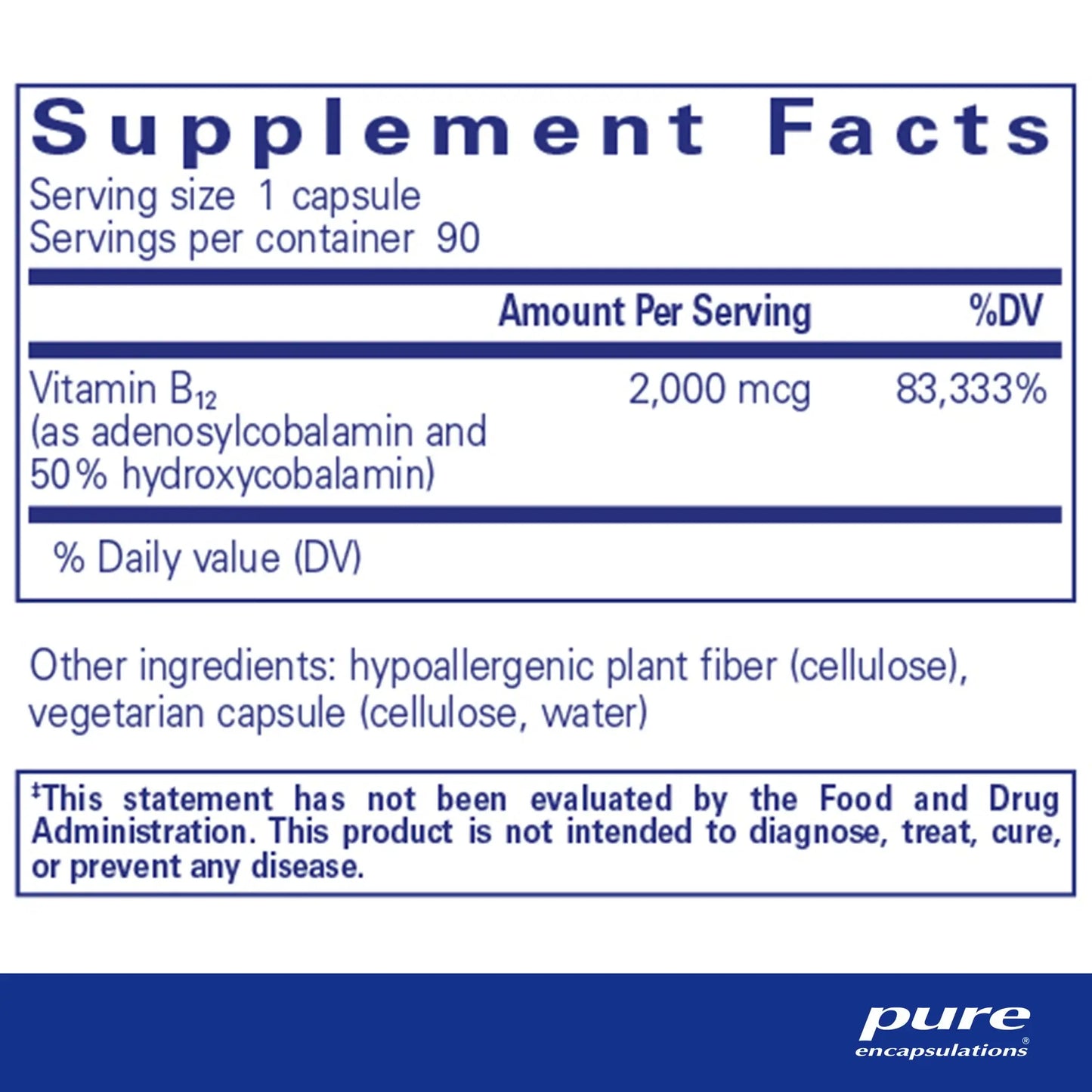 Pure Encapsulations Adenosyl/Hydroxy B12 Capsules
