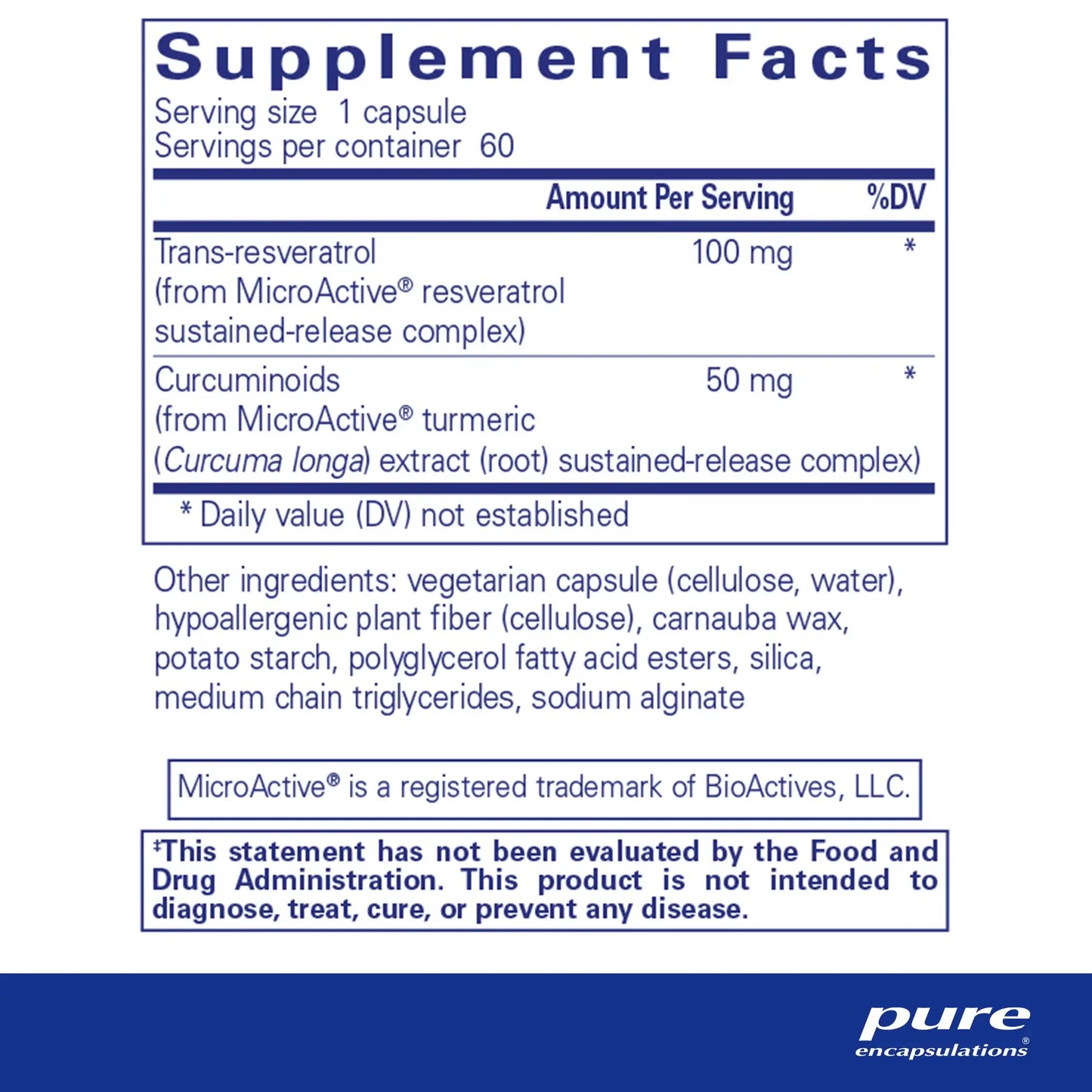 Pure encapsulations ResCu-SR Capsules
