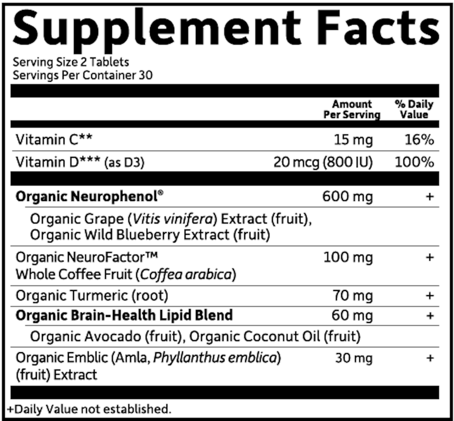 Garden Of Life Brain Health Memory and Focus for Adults 40+ Tablets 2