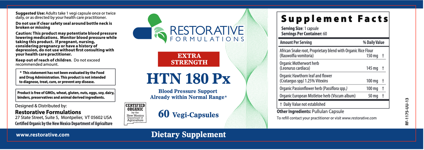 Restorative Formulations HTN 180 PX Capsules - Extra Strength 3