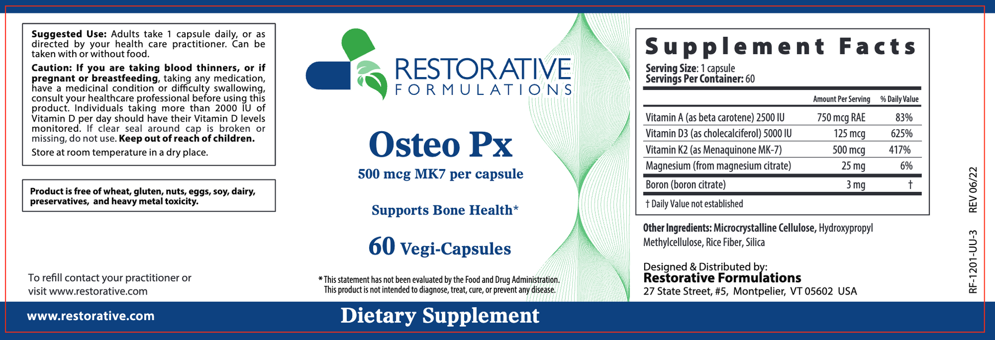 Restorative Formulations Osteo Px Capsules 3