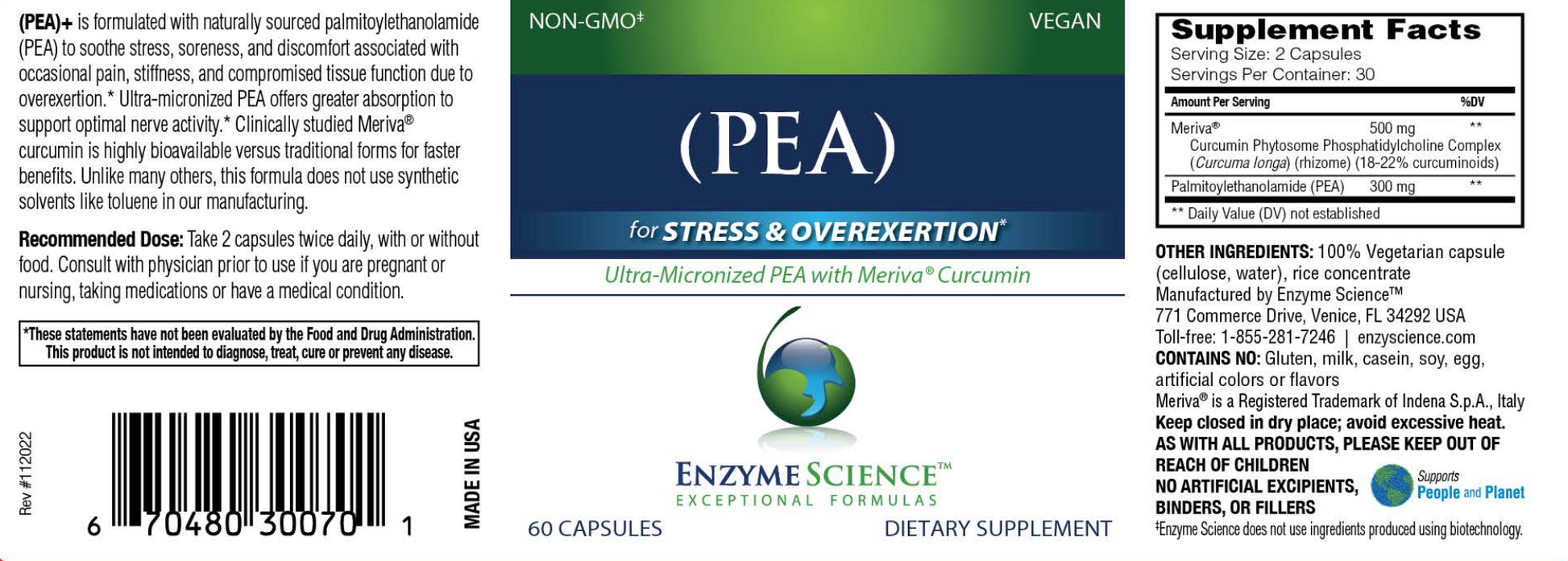 Enzyme Science (PEA)+ with Meriva Curcumin Capsules 3