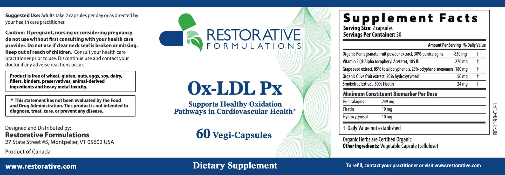 Restorative Formulations Ox-LDL Px Capsules 3
