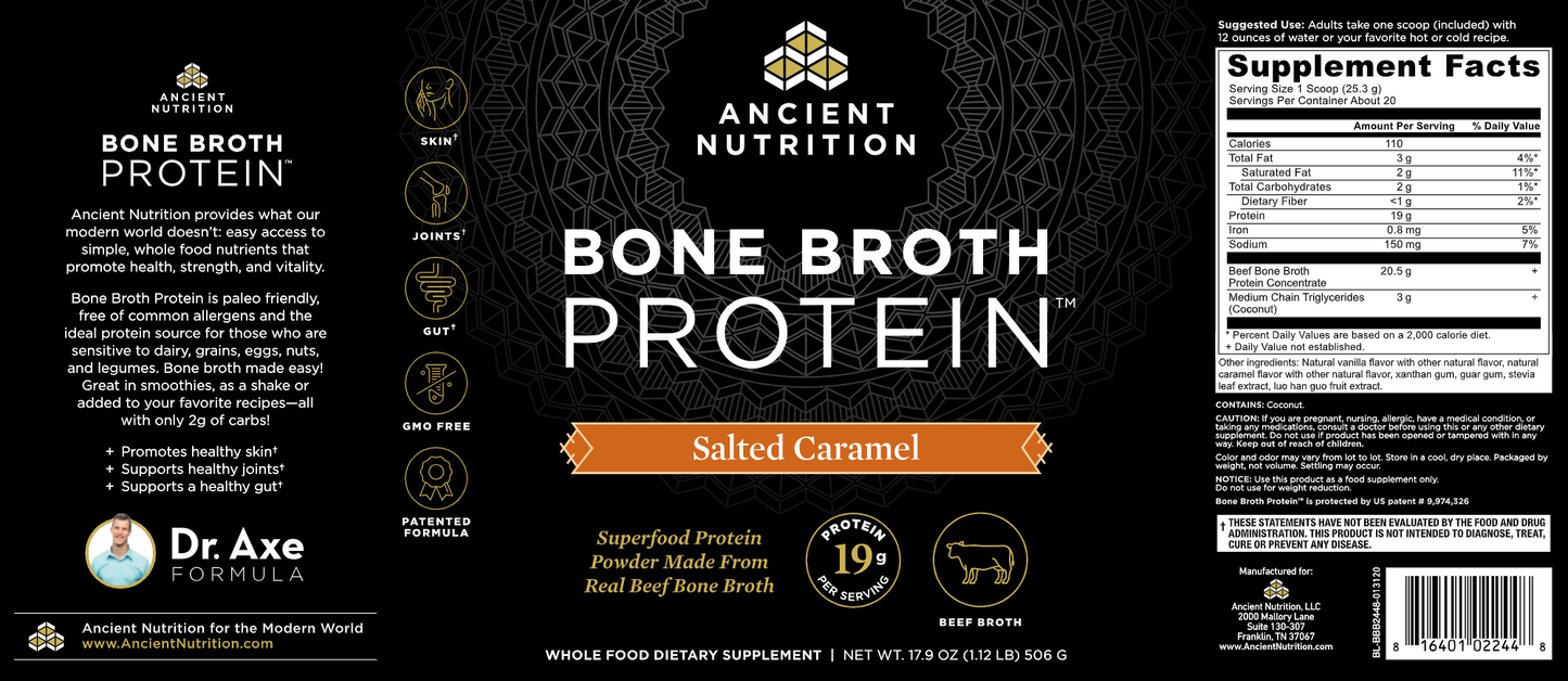 Ancient Nutrition Bone Broth Protein - Salted Caramel 3