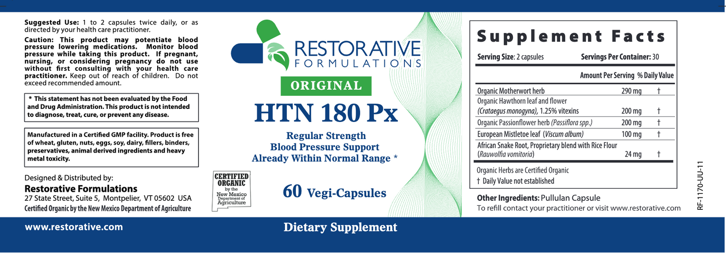 Restorative Formulations HTN 180 PX Capsules 3