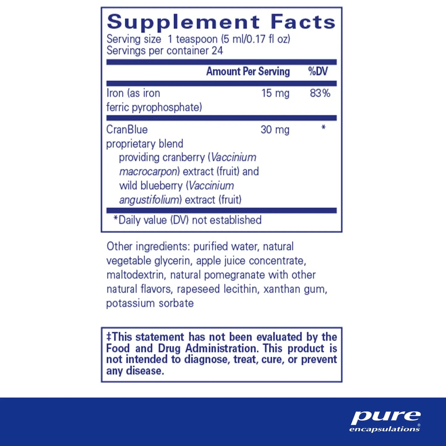 Pure Encapsulations Iron Liquid