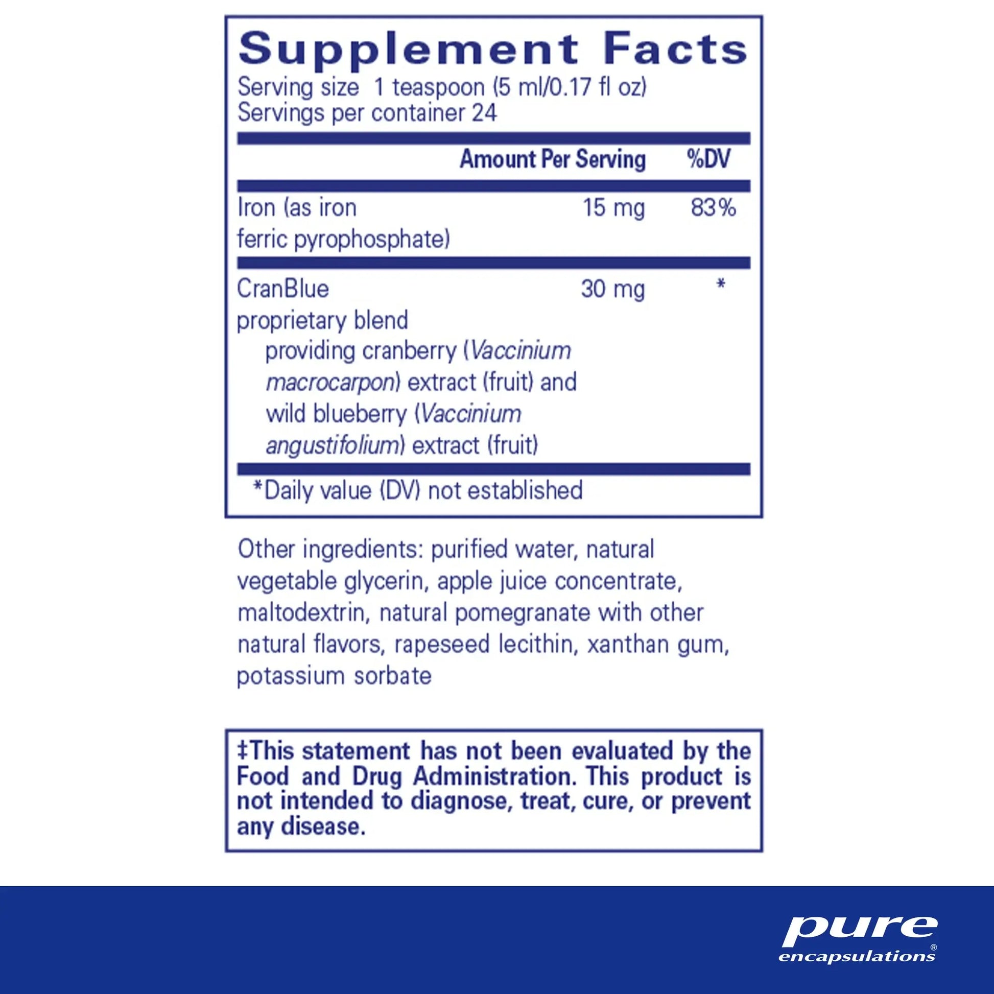 Pure Encapsulations Iron Liquid
