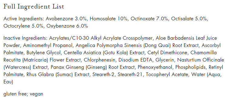 Bioelements SPF 50 sunscreen