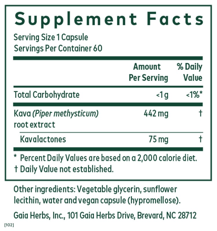 Gaia Herbs Kava 75 Capsules 2