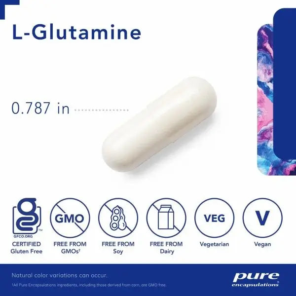 Pure Encpasulations L-Glutamine 500 mg capsules