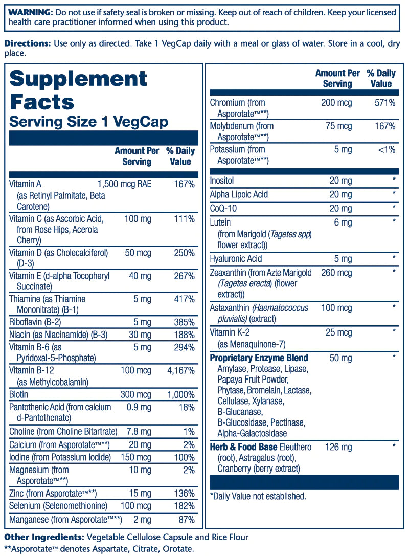 Solaray Once Daily Adult 50+ Multi-Vitamin Capsules 2